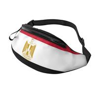 sttung Sac banane tout-en-un imprimé drapeau égyptien pour les amateurs de randonnée, de voyage et de course à pied, Noir , Taille unique