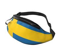 sttung Sac banane tout-en-un imprimé drapeau suédois pour les amateurs de randonnée, de voyage et de course à pied, Noir , Taille unique