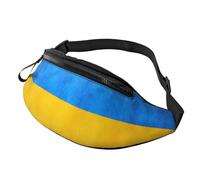 sttung Sac banane tout-en-un imprimé drapeau ukrainien pour les amateurs de randonnée, de voyage et de course à pied, Noir , Taille unique