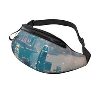 sttung Sac banane tout-en-un imprimé Hong Kong pour les amateurs de randonnée, de voyage et de course à pied, Noir , Taille unique