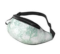 sttung Sac banane tout-en-un pour les amateurs de randonnée, de voyage et de course à pied Motif algues vertes, Noir , Taille unique