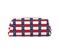 sttung Sac de rangement de maquillage élégant et portable avec imprimé drapeau de la Caroline du Nord, Argenté., Taille unique