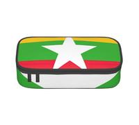 sttung Sac de rangement pour crayons à sourcils avec plusieurs compartiments pour voyage Motif drapeau de la Birmanie, Noir , Taille unique