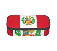 sttung Sac de rangement pour crayons à sourcils avec plusieurs compartiments pour voyage Motif drapeau du Pérou, Noir , Taille unique