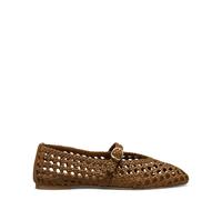 Stuart Weitzman - Prim Woven Mary Jane - Femme - Chaussures - Brun - Taille: 41 EU