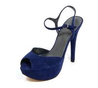 Stuart Weitzman - Sandales en daim Sapphire - Femme - Chaussures - Bleu - Taille: 38 EU