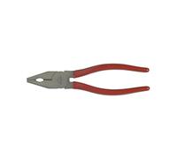 Stubai 110403 Pince universelle polie avec manche en PVC tendre, Argent/Rouge, 180 mm