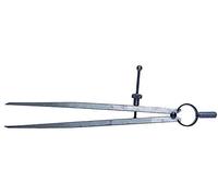Stubai 254004 Compas droit avec vis de réglage, Argent, 250 mm