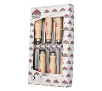 Stubai 353106 Ciseaux à bois façon suédois, Beige/argent, 6-26 mm, Set de 6 Pièces