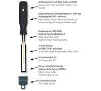 Stubai 354308 Ciseau menuisier avec manche en Plastique 8 mm Noir