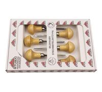 Stubai 580006 Couteaux à Sculpteur Micro, Argent/Beige, Set de 6 Pièces