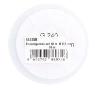 STUBAI Caoutchouc pour carrelage Ø 0,5 mm, 10 m - bande élastique grise sur bobine, extensible & indéchirable, résistante aux UV, idéale pour aligner & fixer les carreaux