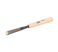 STUBAI Ciseau à bois série 52 - forme 1 | Ciseau à bois droit 20 mm, avec manche en bois, pour surfaces lisses, pour dégrossir, sculpter des encoches et des reliefs, pour travailler le bois