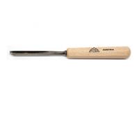 STUBAI Ciseau à bois série 52 - forme 11 | Ciseau à bois droit 4 mm, avec manche en bois, pour travaux de figurines, représentation de cheveux ondulés et d'eau, pour moulures, travail du bois