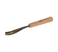 STUBAI Ciseau à bois série 52 - forme 20 | Ciseau à bois courbe 12 mm, avec manche en bois, pour travaux de figurines, moulures, représentation de cheveux ondulés et d'eau, pour travailler le bois