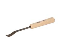 STUBAI Ciseau à bois série 52 - forme 22 | Ciseau à bois coudé, incliné à gauche 10 mm, avec manche en bois, pour surfaces lisses, pour dégrossir, sculpter encoches et reliefs, travail du bois