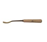 STUBAI Ciseau à bois série 52 - forme 22 | Ciseau à bois coudé, incliné à gauche 16 mm, avec manche en bois, pour surfaces lisses, pour dégrossir, sculpter encoches et reliefs, travail du bois