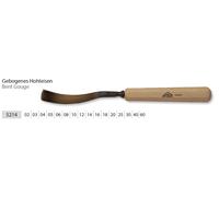 STUBAI Ciseau à bois série 52 - forme 22 | Ciseau à bois coudé, oblique à gauche 20 mm, avec manche en bois, pour surfaces lisses, pour dégrossir, sculpter encoches et reliefs, travail du bois