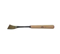 STUBAI Ciseau à bois série 52 - forme 23 | Ciseau à bois coudé, incliné à droite 12 mm, avec manche en bois, pour surfaces lisses, pour dégrossir, sculpter encoches et reliefs, travail du bois