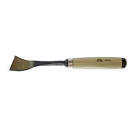 STUBAI Ciseau à bois série 52 - forme 23 | Ciseau à bois coudé, incliné à droite 2 mm, avec manche en bois, pour surfaces lisses, pour dégrossir, sculpter encoches et reliefs, travail du bois