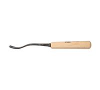 STUBAI Ciseau à bois série 52 - forme 26 | Ciseau à bois à tête déportée 20 mm, avec manche en bois, pour dégrossir, pour les travaux de butée, d'ébauche, de rosace, pour le travail du bois