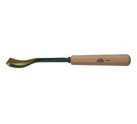 STUBAI Ciseau à bois série 52 - forme 32 | Ciseau à bois à tête déportée 16 mm, avec manche en bois, pour travaux de figurines, moulures, représentation de cheveux ondulés et d'eau, travail du bois
