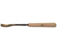 STUBAI Ciseau à bois série 52 - forme 43 | Pied de biche coudé 6 mm, avec manche en bois, pour sculpture d'entailles et de reliefs, travaux de figurines, moulures, pour un travail précis du bois