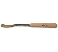 STUBAI Ciseau à bois série 52 - forme 44 | Pied de biche coudé 4 mm, avec manche en bois, pour sculpture d'entailles et de reliefs, travaux de figurines, moulures, pour un travail précis du bois