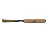 STUBAI Ciseau à bois série 52 - forme 45 | Pied droit 16 mm, avec manche bois, pour dégrossir, pour les travaux de butée, d'ébauche, de rosace, pour un travail précis du bois