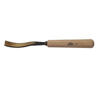 STUBAI Ciseau à bois série 52 - forme 46 | Pied de biche courbe 8 mm, avec manche bois, pour dégrossir, pour les travaux de butée, d'ébauche, de rosace, pour un travail précis du bois