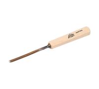 STUBAI Ciseau à bois série 52 - Forme 6 | Ciseau à bois droit - 5 mm, avec manche en bois, pour les travaux de figurines, pour le travail précis du bois, outil de haute qualité pour menuisiers ébénist