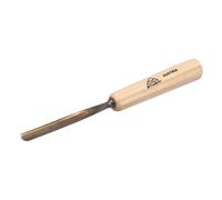 STUBAI Ciseau à bois série 52 - Forme 6 | Ciseau à bois droit - 8 mm, avec manche en bois, pour les travaux de figurines, pour le travail précis du bois, outil de haute qualité pour menuisiers ébénist