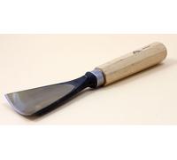 STUBAI Ciseau à bois série 52 - forme 65 | Couteau suisse forme D 60 mm, avec manche en bois, pour dégrossir, entailler et sculpter en relief, pour surfaces lisses, pour travailler le bois avec précis