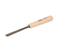 STUBAI Ciseau à bois série 52 - forme 71 | aiguisé d'un côté 10 mm, avec manche en bois, pour surfaces lisses, pour dégrossir, sculpter des entailles et des reliefs, pour travailler le bois avec préci