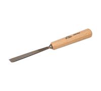 STUBAI Ciseau à bois série 52 - forme 71 | aiguisé d'un côté 12 mm, avec manche en bois, pour surfaces lisses, pour dégrossir, sculpter des entailles et des reliefs, pour travailler le bois avec préci