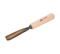 STUBAI Ciseau à bois série 52 - forme 9 | Ciseau à bois droit 20 mm, avec manche en bois, pour travaux de figurines, représentation de cheveux ondulés et d'eau, pour travailler le bois avec précision