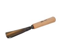 STUBAI Ciseau à bois série 52 - forme 9 | Ciseau à bois droit 40 mm, avec manche en bois, pour travaux de figurines, représentation de cheveux ondulés et d'eau, pour travailler le bois avec précision