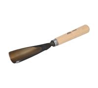STUBAI Ciseau à bois série 52 - forme 9 | Ciseau droit 50 mm, avec manche en bois, pour travaux de figurines, représentation de cheveux ondulés et d'eau, pour travailler le bois avec précision