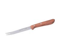 STUBAI couteau à tomates de haute qualité avec manche en bois noble | 100 mm | couteau de cuisine en acier inoxydable pour couper tomates, légumes & aliments, inoxydable