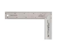 STUBAI Equerre de menuisier graduée des deux côtés | 250 x 150 mm | rail en acier à ressort de haute qualité avec branche en aluminium anodisé | rapporteur professionnel pour des mesures et des marqua