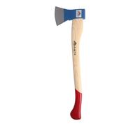 STUBAI Hache forestière | 1000 g poids de la tête | Hache de forme rhénane en acier avec manche en bois, petite hache pour le travail en forêt et au jardin, hache à fendre, hache universelle