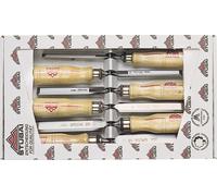 Stubai 353106 Ciseaux à bois façon suédois, Beige/argent, 6-26 mm, Set de 6 Pièces