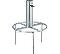 STUBAI Pied de parasol Bouton de gazon 50 mm Ø, hauteur 300 mm, 2500 g - pied de parasol extra stable pour grands parasols | facile à planter dans le sol | pour jardin, plage & camping