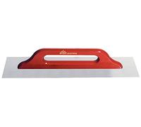 STUBAI Taloche Suisse de lissage 130 mm | Acier INOX trempé | épaisseur 0,75 mm | Longueur 480 mm, 650 g | poignée Standard avec Manche Rouge métallique