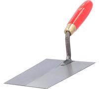 STUBAI Truelle de maçon inoxydable avec manche laqué | 170 x 120 mm | 0,75 mm d'épaisseur de lame | Disque de lissage professionnel pour les travaux de maçonnerie, d'enduit et de masticage, les travau