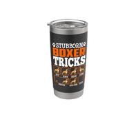 Stubborn Boxer Dog Tricks Funny Puppy Dogs Lovers Gobelet isotherme en acier inoxydable double paroi
