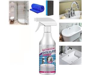 Stubborn Stains Cleaner, Bathroom Descaler Cleaner,Multipurpose Bathroom Foam Cleaner,Powerful Descaling Cleaning Agent,Bathroom Foam Cleaner Spray for Bathtub Toilet Bath Sink Glass Ceramic (1 Pcs)