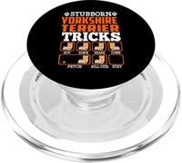 Stubborn Yorkshire Terrier Dog Tricks Funny Puppy Dogs Lover PopSockets PopGrip pour MagSafe