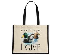 Stubbs Mugs Wild Giggles Look At All The Ducks I Give Sac en jute Crème et noir