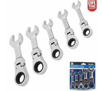 Stubby Cliquet Combinaison à Charnière Clé Set 10 12 13 17 19mm 04314